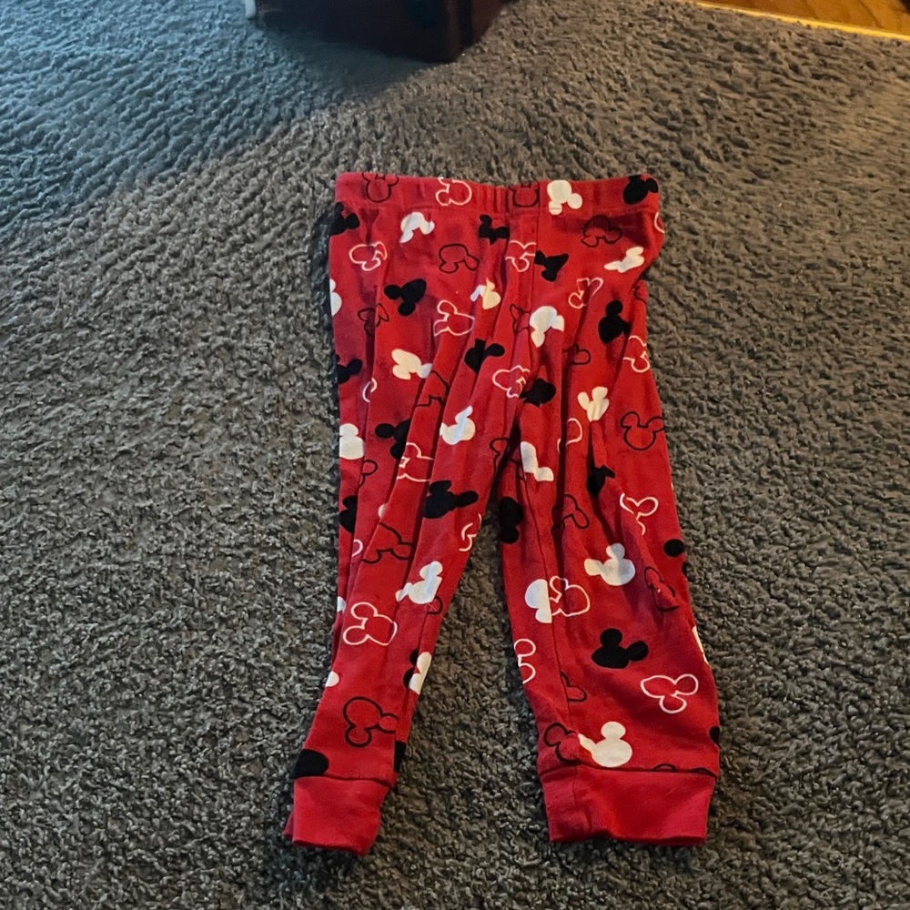 Disney Red Mickey Mouse Sweatpants for Kids